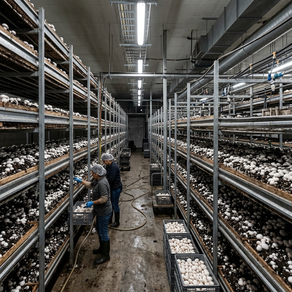 Commercial Organic Mushroom Farm