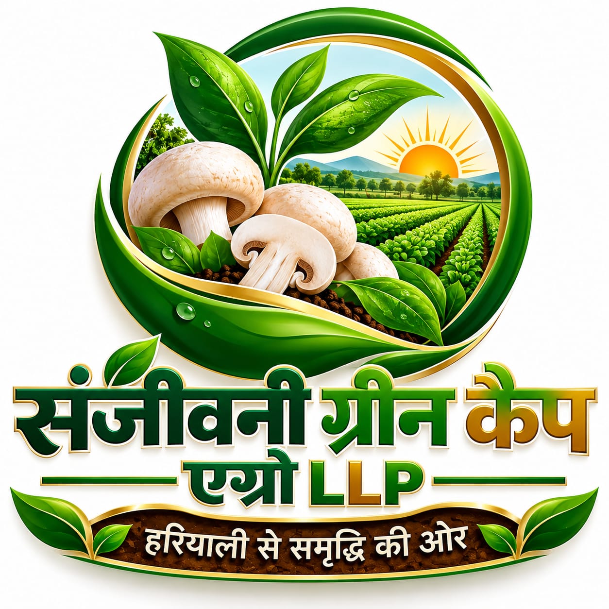 Sanjeevani Green Cap Logo